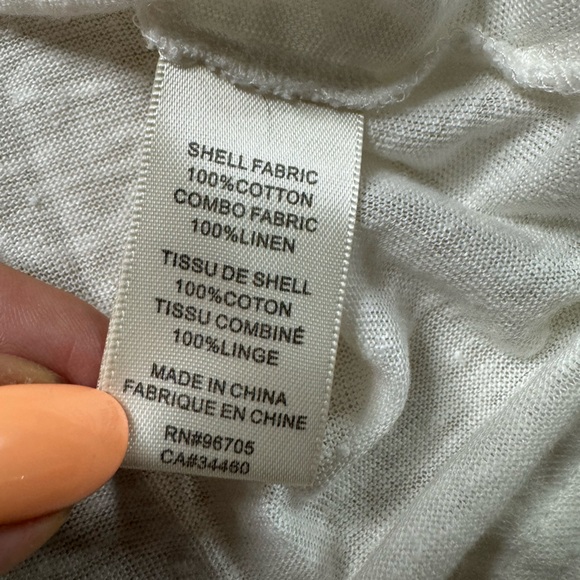 Rebecca Taylor Novelty Broderie Anglais‎ White Linen Tee 8 - Picture 6 of 6